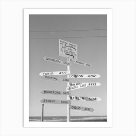 Sign, Seaside, Oregon By Russell Lee Art Print