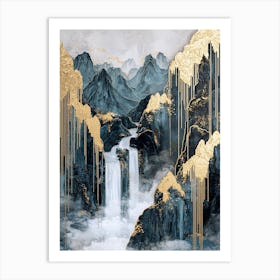 Andes Majesty Gilded Minimalism Art Print