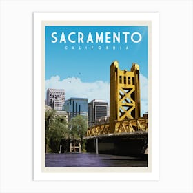 Sacramento California Travel Poster Art Print