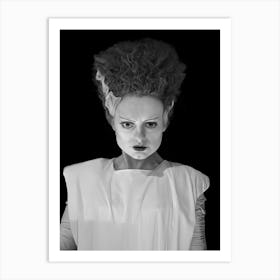 Recreation Of Elsa Lanchester As The Bride Of Frankenstein Art Print