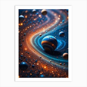 Planets In Space Art Print