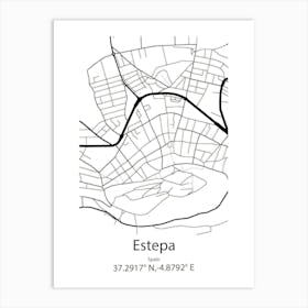 Estepa,Spain Minimalist Map Affiche