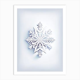 Ice, Snowflakes, Marker Art 1 Art Print