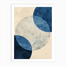 Blue Circles 32 Art Print