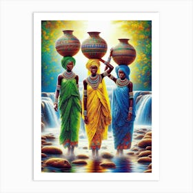 Three African Sisters Art Print