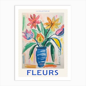 French Flower Poster Gloriosa Lily Art Print