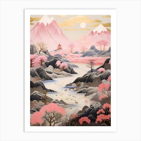 Asian Landscape Painting Art Print