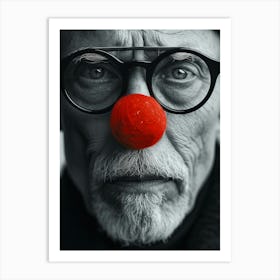 Portrait Of An Old Man With A Red Nose Art Print