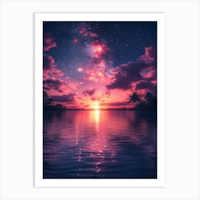 Sunset Over Water 7 Art Print