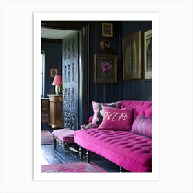 Room With A Pink Couch Art Print