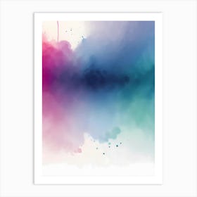 Abstract Watercolor Splatter 2 Art Print