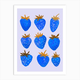 Blue Berries Art Print