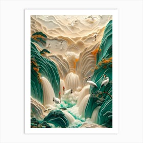 Chinese Paper Cut Art 1 Art Print