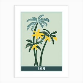 Palm Tree Flat Illustration 4 Poster Art Print