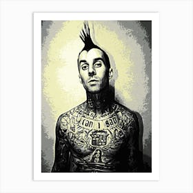 travis barker blink 182 1 Art Print