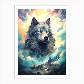 Wolf In The Sky 1 Art Print