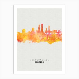 Jacksonville Florida City watercolor Art Print