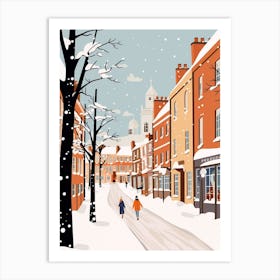 Retro Winter Illustration York United Kingdom 1 Art Print