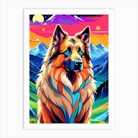 German Shepherd Painting Art Print