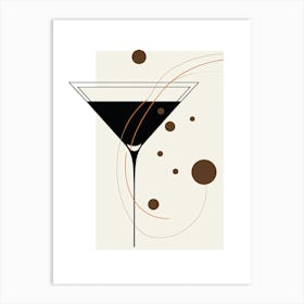 Mid Century Modern Espresso Martini Floral Infusion Cocktail 6 Art Print