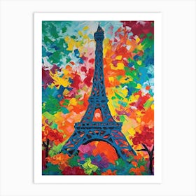 Eiffel Tower Paris France Henri Matisse Style 2 Art Print