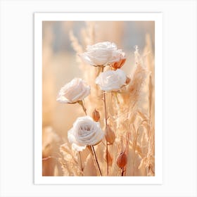 Boho Dried Flowers Rose 3 Art Print