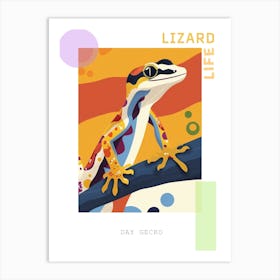 Day Gecko Abstract Modern Illustration 1 Poster Art Print