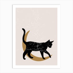 thecatandthemoon Art Print