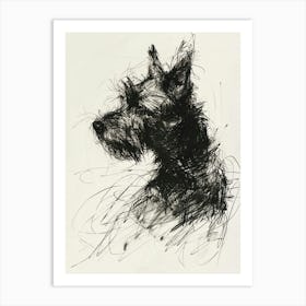  Belgian Laekenois Dog Line Sketch 3 Art Print