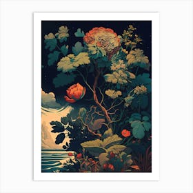 Flowers In The Night Art Print