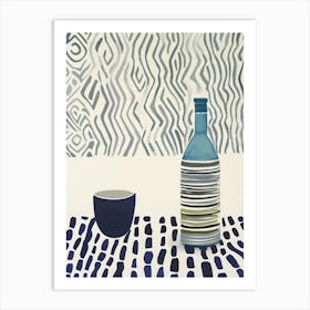 Bottle And Cup Art Print