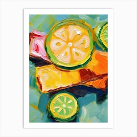 Cucumbers Oil Painting 1 Art Print