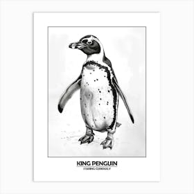 Penguin Staring Curiously Poster 7 Art Print