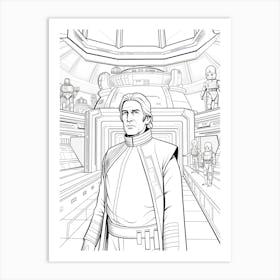 Naboo (Star Wars) Fantasy Inspired Line Art 2 Art Print