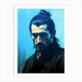 Samurai European Man Portrait Art Print