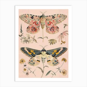 Vintage Butterflies William Morris Style 1 Art Print