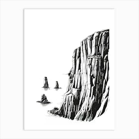 Cliffs Of Scotland 1 Art Print