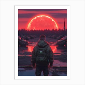 Red Sun In The Sky Art Print