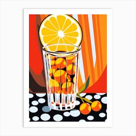 Pop Art Style Dotty Cocktails 1 Art Print