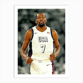 Kevin Durant Of United States Art Print