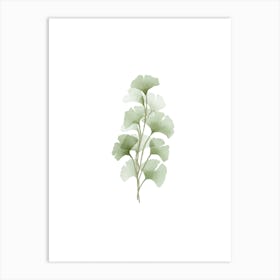 Pastel Gingko Art Print