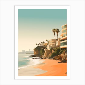 Laguna Beach California Mediterranean Style Illustration 4 Art Print
