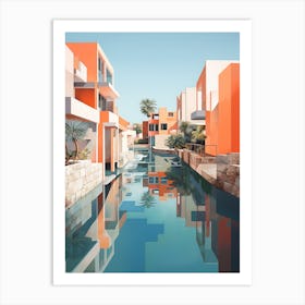 South Padre Island Texas Abstract Orange Hues 3 Art Print