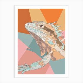 Gamas Tegus Uromastyx Abstract Modern Illustration 4 Art Print