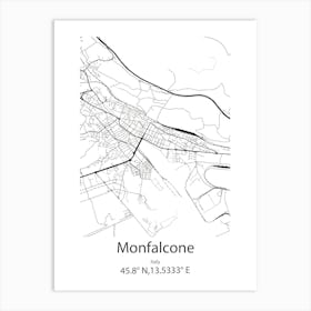 Monfalcone,Italy Minimalist Map Poster