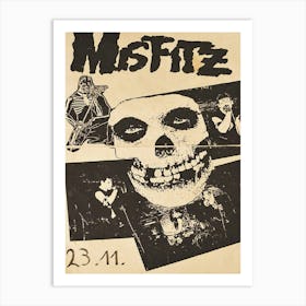 Misfits Misfitz Punk Rock Relics Vintage Poster Print Canvas Giclee Annex Art Art Print