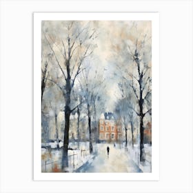 Winter City Park Painting Victoria Park London 2 Art Print