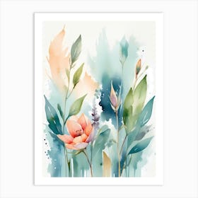 Watercolor Flowers 21 Art Print