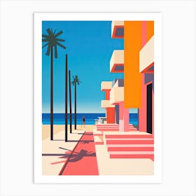 Cancun, Mexico, Bold Outlines 2 Art Print