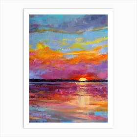 Sunset Over The Ocean 9 Art Print